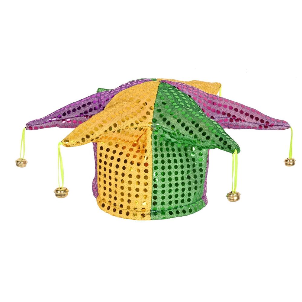 4197 Glitz 'N Gleam Jester Hat w/bells Party Accessory 1 count